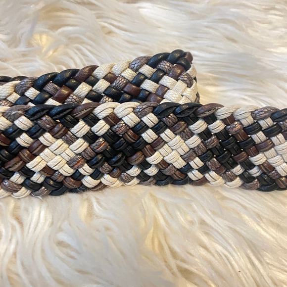 Relic Brand Romantic Braid Neutral Woven Belt Women's Size Medium - Picture 4 of 5
